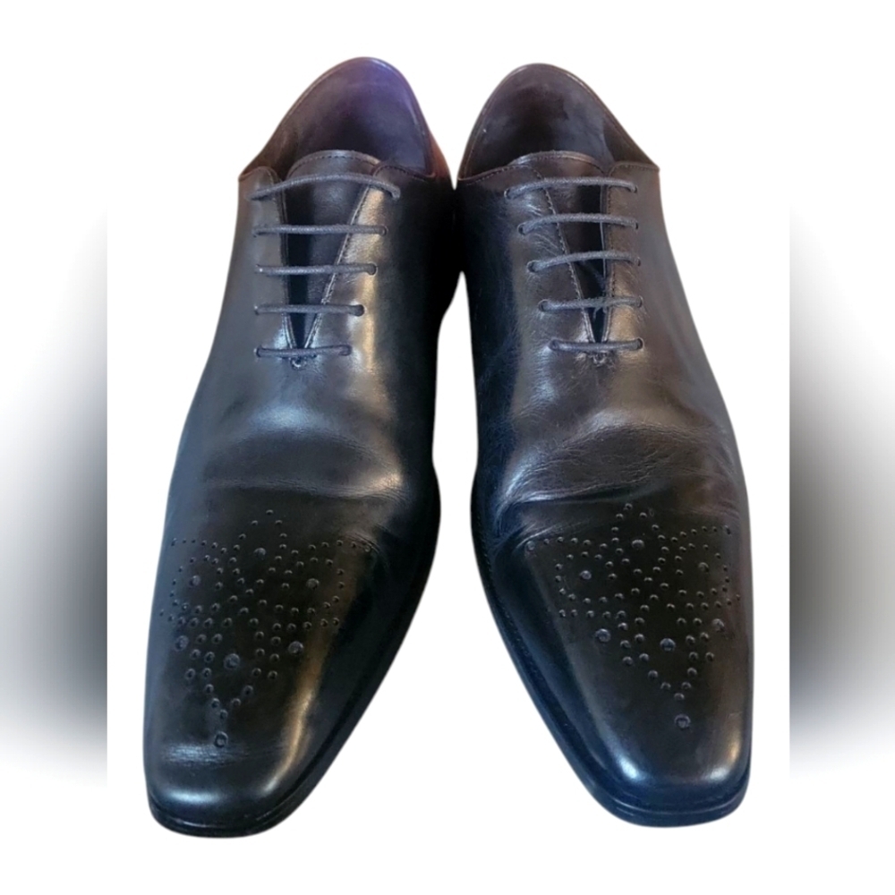 Maison Forte Kyoto Men's Black Leather Oxford Dress Shoes Sz 9